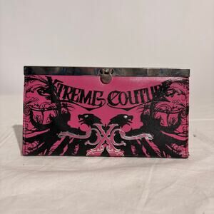 Xtreme Couture by Affliction Pink & Black Clutch